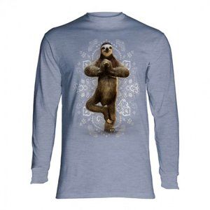 Mountain Namaste Sloth Yoga Long Sleeve Shirt S-3X